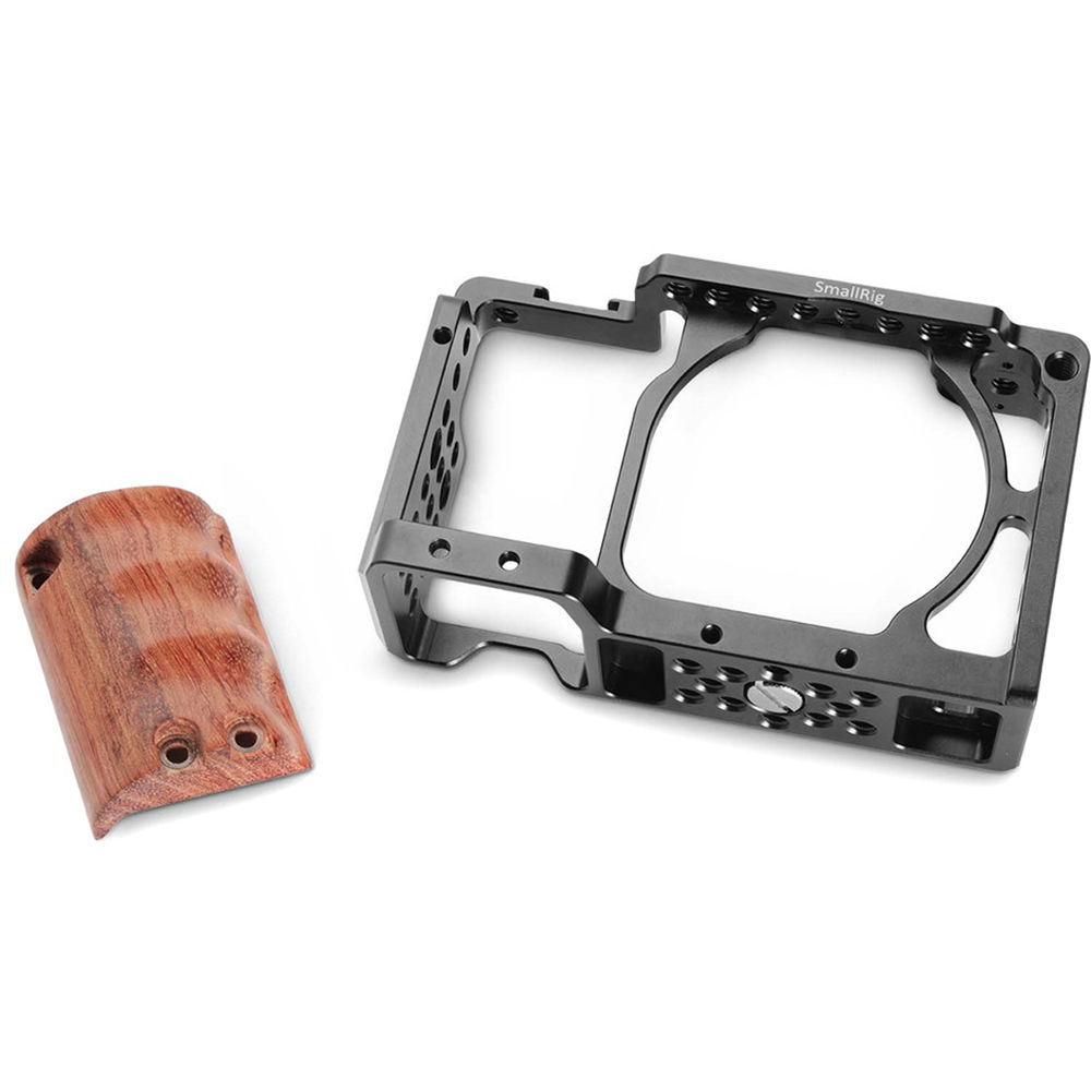 SmallRig 2082 Cage with Wooden Handgrip for Sony A6000/A6300