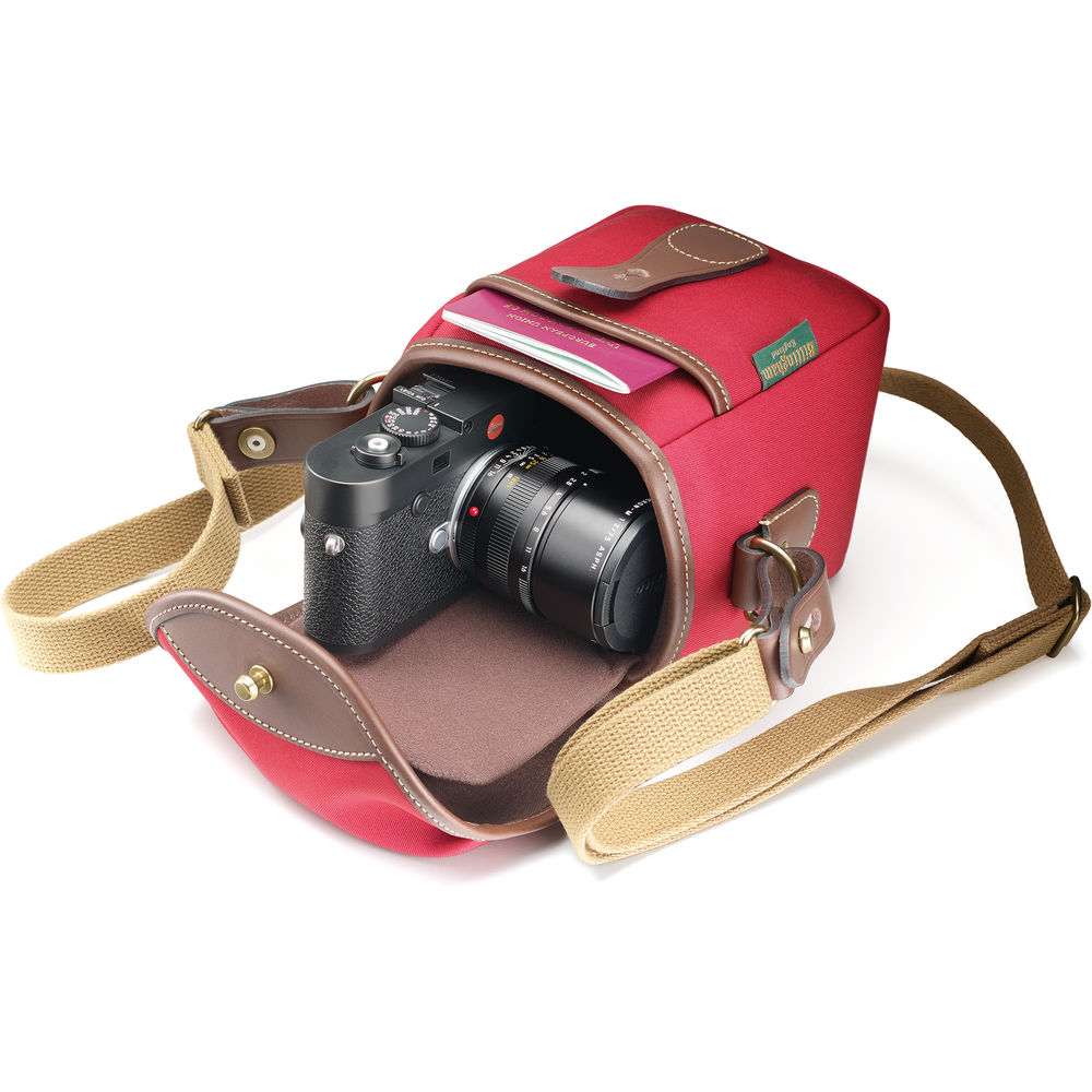 Billingham 72 Camera Pouch - Burgundy/Chocolate