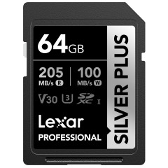 Lexar SD Silver Plus UHS-1 64GB V30