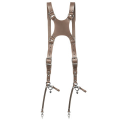 The Hantler Dual camera harness Warm Taupe S/M